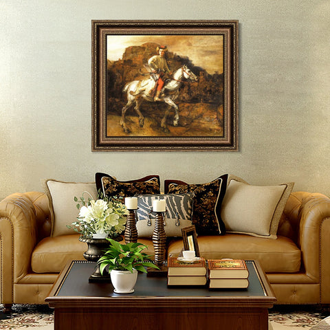 INVIN ART Framed Canvas Art Giclee Print Series#013 by Rembrandt Harmenszoon van Rijn Wall Art Living Room Home Office Decorations