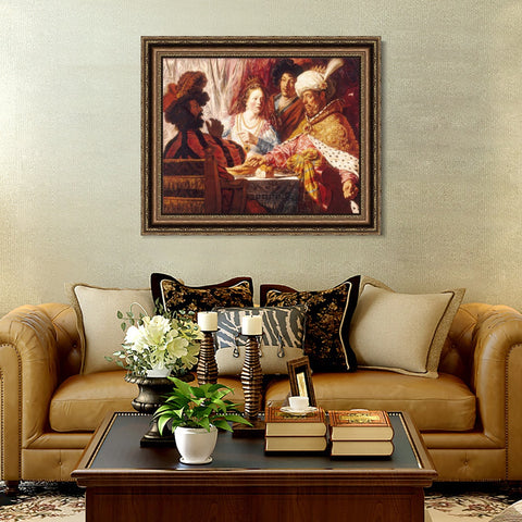 INVIN ART Framed Canvas Art Giclee Print Series#018 by Rembrandt Harmenszoon van Rijn Wall Art Living Room Home Office Decorations