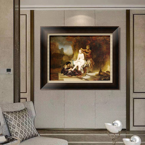 INVIN ART Framed Canvas Art Giclee Print Series#019 by Rembrandt Harmenszoon van Rijn Wall Art Living Room Home Office Decorations