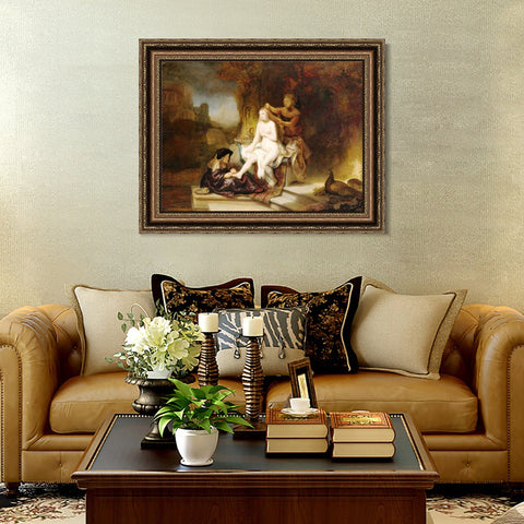INVIN ART Framed Canvas Art Giclee Print Series#019 by Rembrandt Harmenszoon van Rijn Wall Art Living Room Home Office Decorations
