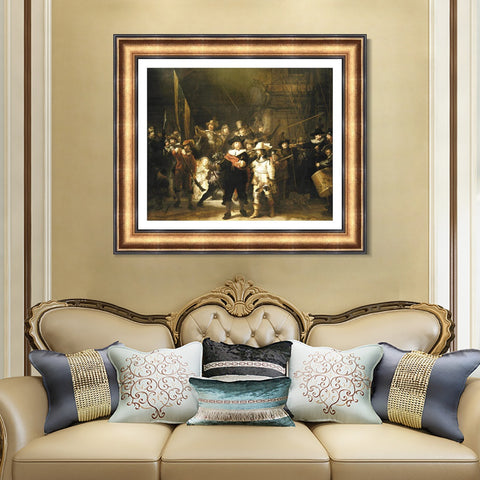 INVIN ART Framed Canvas Art Giclee Print Series#023 by Rembrandt Harmenszoon van Rijn Wall Art Living Room Home Office Decorations
