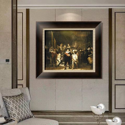 INVIN ART Framed Canvas Art Giclee Print Series#023 by Rembrandt Harmenszoon van Rijn Wall Art Living Room Home Office Decorations