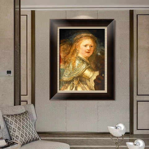 INVIN ART Framed Canvas Art Giclee Print Series#026 by Rembrandt Harmenszoon van Rijn Wall Art Living Room Home Office Decorations