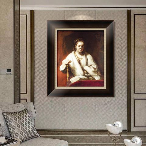 INVIN ART Framed Canvas Art Giclee Print Series#028 by Rembrandt Harmenszoon van Rijn Wall Art Living Room Home Office Decorations