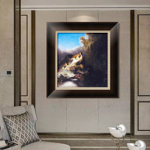 INVIN ART Framed Canvas Art Giclee Print Series#030 by Rembrandt Harmenszoon van Rijn Wall Art Living Room Home Office Decorations