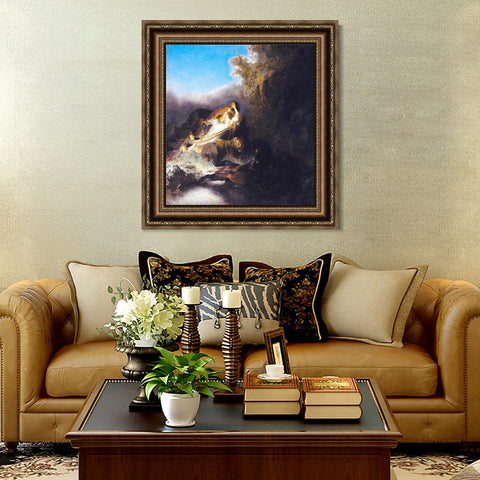 INVIN ART Framed Canvas Art Giclee Print Series#030 by Rembrandt Harmenszoon van Rijn Wall Art Living Room Home Office Decorations