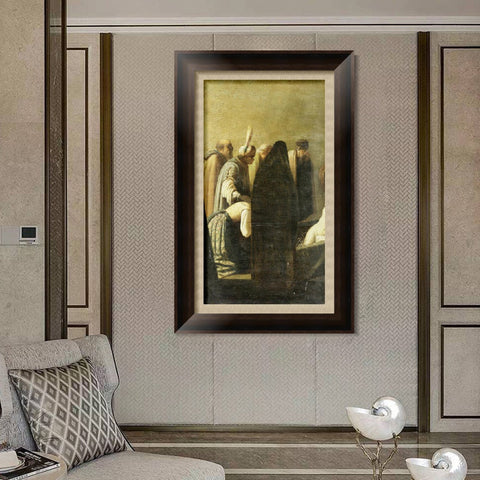 INVIN ART Framed Canvas Art Giclee Print Series#034 by Rembrandt Harmenszoon van Rijn Wall Art Living Room Home Office Decorations