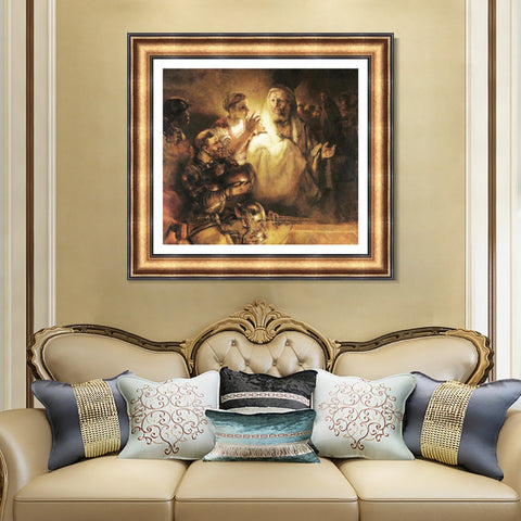 INVIN ART Framed Canvas Art Giclee Print Series#035 by Rembrandt Harmenszoon van Rijn Wall Art Living Room Home Office Decorations