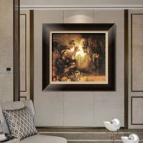INVIN ART Framed Canvas Art Giclee Print Series#035 by Rembrandt Harmenszoon van Rijn Wall Art Living Room Home Office Decorations