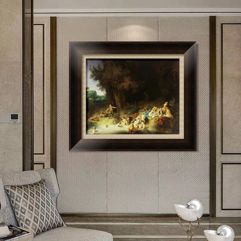 INVIN ART Framed Canvas Art Giclee Print Series#036 by Rembrandt Harmenszoon van Rijn Wall Art Living Room Home Office Decorations