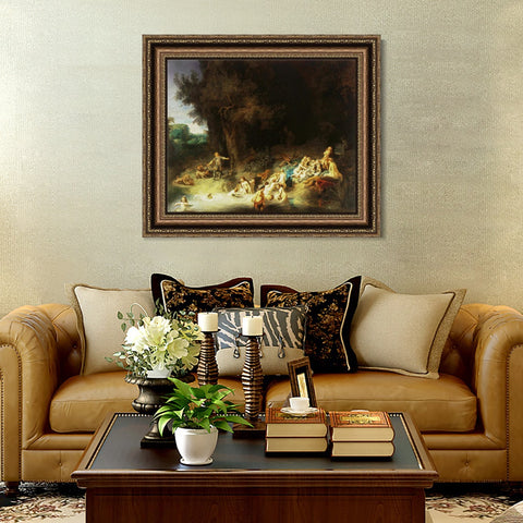 INVIN ART Framed Canvas Art Giclee Print Series#036 by Rembrandt Harmenszoon van Rijn Wall Art Living Room Home Office Decorations