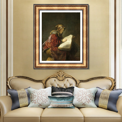 INVIN ART Framed Canvas Art Giclee Print Series#037 by Rembrandt Harmenszoon van Rijn Wall Art Living Room Home Office Decorations