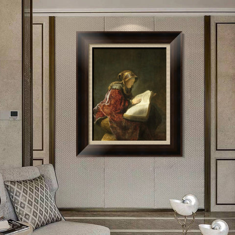 INVIN ART Framed Canvas Art Giclee Print Series#037 by Rembrandt Harmenszoon van Rijn Wall Art Living Room Home Office Decorations