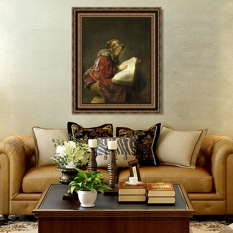 INVIN ART Framed Canvas Art Giclee Print Series#037 by Rembrandt Harmenszoon van Rijn Wall Art Living Room Home Office Decorations