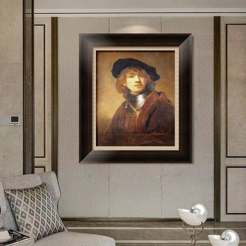 INVIN ART Framed Canvas Art Giclee Print Series#039 by Rembrandt Harmenszoon van Rijn Wall Art Living Room Home Office Decorations
