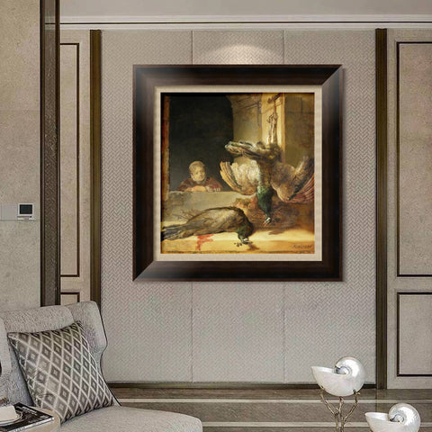INVIN ART Framed Canvas Art Giclee Print Series#042 by Rembrandt Harmenszoon van Rijn Wall Art Living Room Home Office Decorations