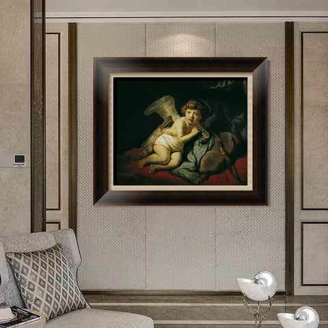 INVIN ART Framed Canvas Art Giclee Print Series#046 by Rembrandt Harmenszoon van Rijn Wall Art Living Room Home Office Decorations