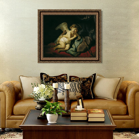 INVIN ART Framed Canvas Art Giclee Print Series#046 by Rembrandt Harmenszoon van Rijn Wall Art Living Room Home Office Decorations