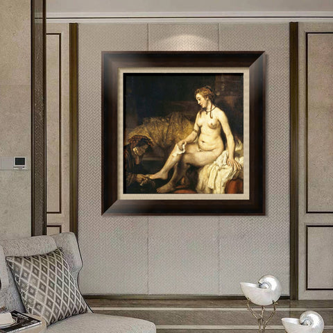 INVIN ART Framed Canvas Art Giclee Print Series#049 by Rembrandt Harmenszoon van Rijn Wall Art Living Room Home Office Decorations