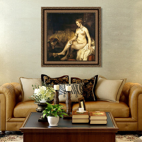 INVIN ART Framed Canvas Art Giclee Print Series#049 by Rembrandt Harmenszoon van Rijn Wall Art Living Room Home Office Decorations