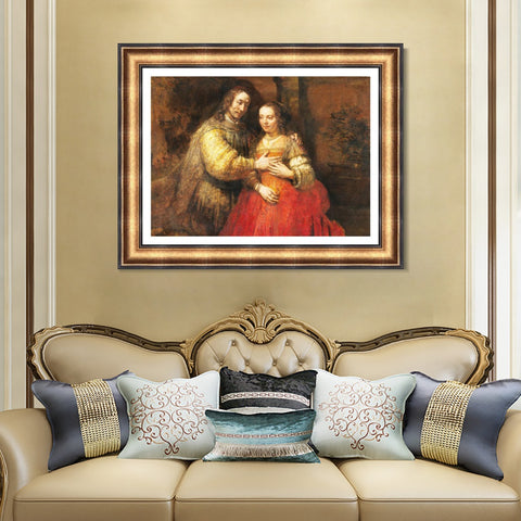 INVIN ART Framed Canvas Art Giclee Print Series#050 by Rembrandt Harmenszoon van Rijn Wall Art Living Room Home Office Decorations