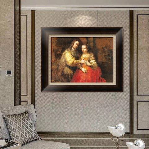 INVIN ART Framed Canvas Art Giclee Print Series#050 by Rembrandt Harmenszoon van Rijn Wall Art Living Room Home Office Decorations