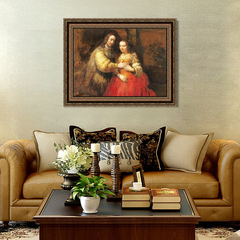 INVIN ART Framed Canvas Art Giclee Print Series#050 by Rembrandt Harmenszoon van Rijn Wall Art Living Room Home Office Decorations