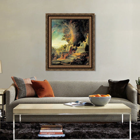 INVIN ART Framed Canvas Art Giclee Print Series#053 by Rembrandt Harmenszoon van Rijn Wall Art Living Room Home Office Decorations