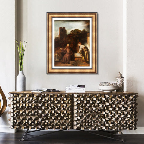 INVIN ART Framed Canvas Art Giclee Print Series#054 by Rembrandt Harmenszoon van Rijn Wall Art Living Room Home Office Decorations