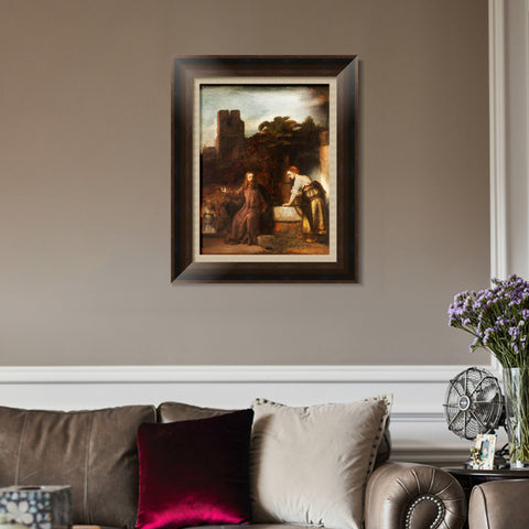 INVIN ART Framed Canvas Art Giclee Print Series#054 by Rembrandt Harmenszoon van Rijn Wall Art Living Room Home Office Decorations