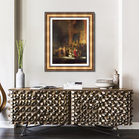 INVIN ART Framed Canvas Art Giclee Print Series#057 by Rembrandt Harmenszoon van Rijn Wall Art Living Room Home Office Decorations