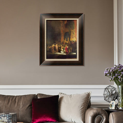 INVIN ART Framed Canvas Art Giclee Print Series#057 by Rembrandt Harmenszoon van Rijn Wall Art Living Room Home Office Decorations