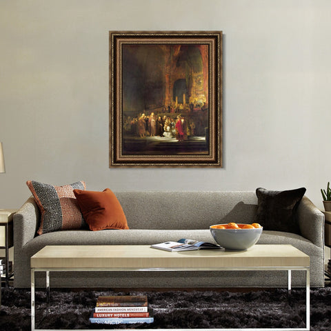 INVIN ART Framed Canvas Art Giclee Print Series#057 by Rembrandt Harmenszoon van Rijn Wall Art Living Room Home Office Decorations