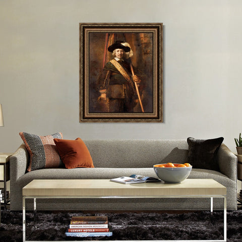 INVIN ART Framed Canvas Art Giclee Print Series#058 by Rembrandt Harmenszoon van Rijn Wall Art Living Room Home Office Decorations