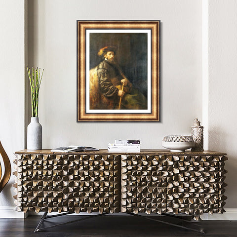 INVIN ART Framed Canvas Art Giclee Print Series#062 by Rembrandt Harmenszoon van Rijn Wall Art Living Room Home Office Decorations