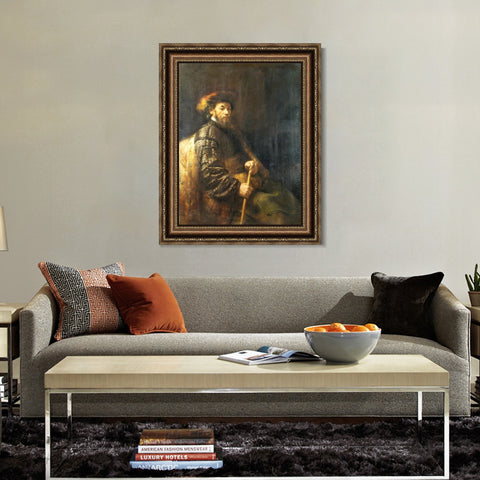 INVIN ART Framed Canvas Art Giclee Print Series#062 by Rembrandt Harmenszoon van Rijn Wall Art Living Room Home Office Decorations