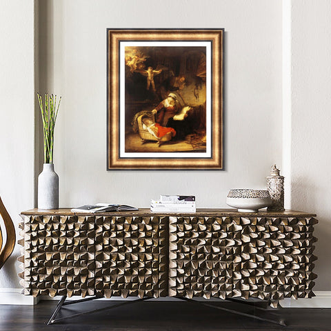 INVIN ART Framed Canvas Art Giclee Print Series#063 by Rembrandt Harmenszoon van Rijn Wall Art Living Room Home Office Decorations