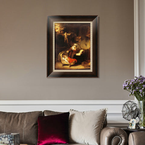 INVIN ART Framed Canvas Art Giclee Print Series#063 by Rembrandt Harmenszoon van Rijn Wall Art Living Room Home Office Decorations