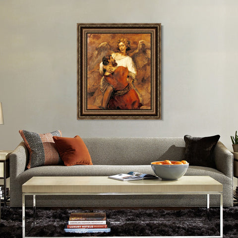 INVIN ART Framed Canvas Art Giclee Print Series#064 by Rembrandt Harmenszoon van Rijn Wall Art Living Room Home Office Decorations
