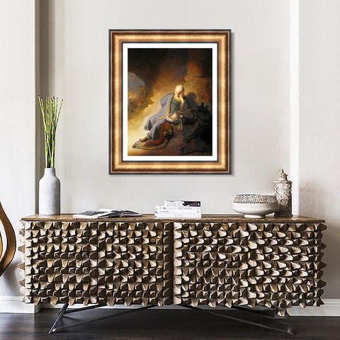 INVIN ART Framed Canvas Art Giclee Print Series#065 by Rembrandt Harmenszoon van Rijn Wall Art Living Room Home Office Decorations