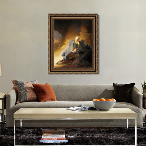INVIN ART Framed Canvas Art Giclee Print Series#065 by Rembrandt Harmenszoon van Rijn Wall Art Living Room Home Office Decorations