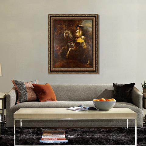 INVIN ART Framed Canvas Art Giclee Print Series#068 by Rembrandt Harmenszoon van Rijn Wall Art Living Room Home Office Decorations