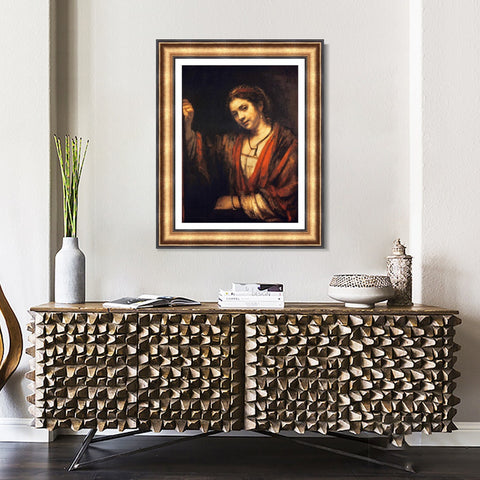 INVIN ART Framed Canvas Art Giclee Print Series#069 by Rembrandt Harmenszoon van Rijn Wall Art Living Room Home Office Decorations