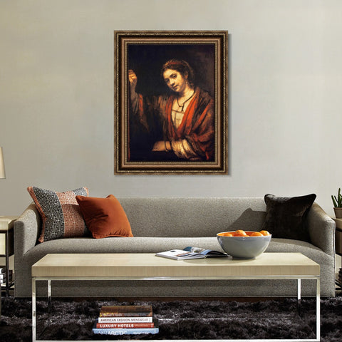 INVIN ART Framed Canvas Art Giclee Print Series#069 by Rembrandt Harmenszoon van Rijn Wall Art Living Room Home Office Decorations