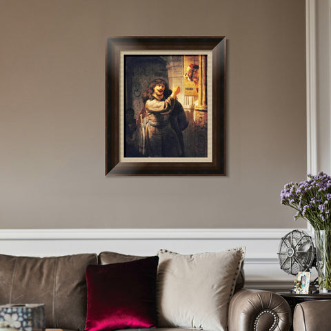 INVIN ART Framed Canvas Art Giclee Print Series#070 by Rembrandt Harmenszoon van Rijn Wall Art Living Room Home Office Decorations