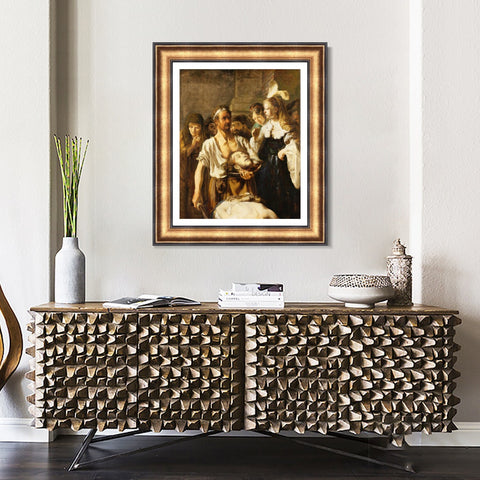 INVIN ART Framed Canvas Art Giclee Print Series#072 by Rembrandt Harmenszoon van Rijn Wall Art Living Room Home Office Decorations