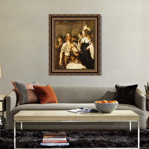 INVIN ART Framed Canvas Art Giclee Print Series#072 by Rembrandt Harmenszoon van Rijn Wall Art Living Room Home Office Decorations