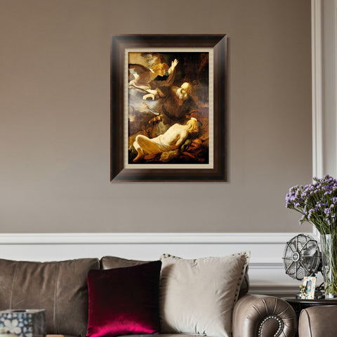 INVIN ART Framed Canvas Art Giclee Print Series#075 by Rembrandt Harmenszoon van Rijn Wall Art Living Room Home Office Decorations