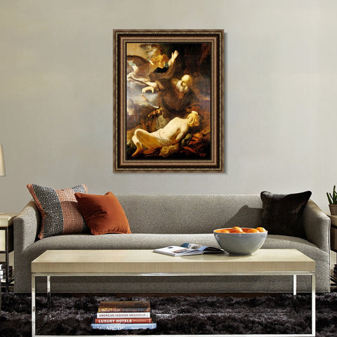 INVIN ART Framed Canvas Art Giclee Print Series#075 by Rembrandt Harmenszoon van Rijn Wall Art Living Room Home Office Decorations