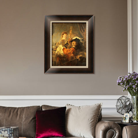 INVIN ART Framed Canvas Art Giclee Print Series#077 by Rembrandt Harmenszoon van Rijn Wall Art Living Room Home Office Decorations